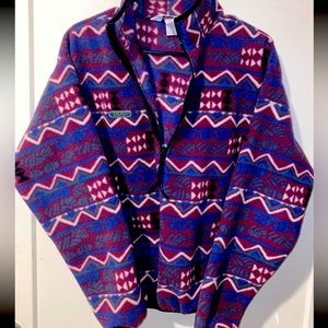 Vintage Women’s Columbia Fleece Aztec Print